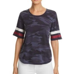 Splendid gray camo varsity stripe t-shirt
